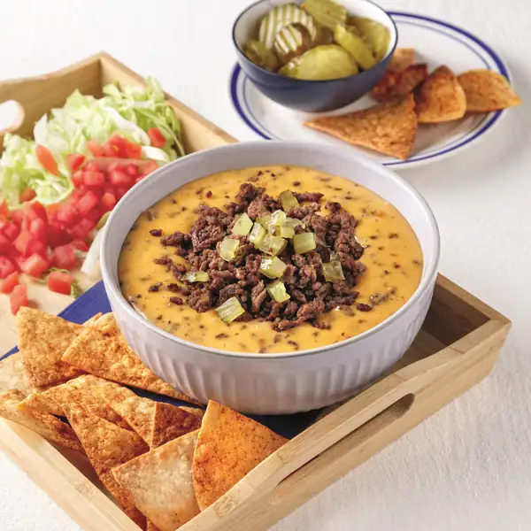 Salsa para untar con hamburguesas de queso
