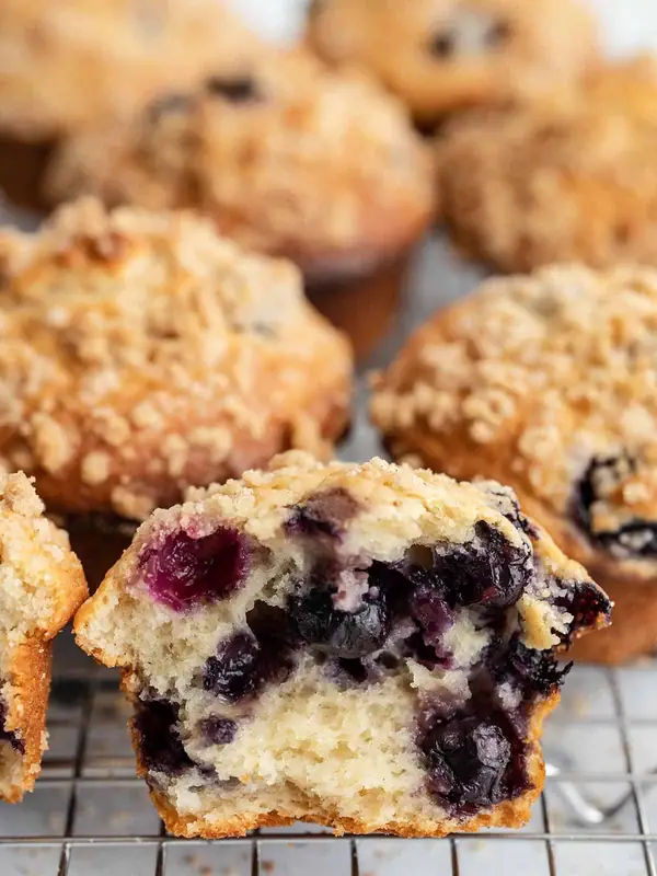 Homemade Blueberry Muffins from scratch
