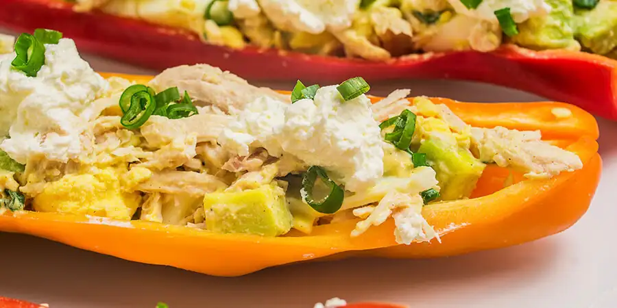 Avocado Cobb Salad Stuffed Peppers