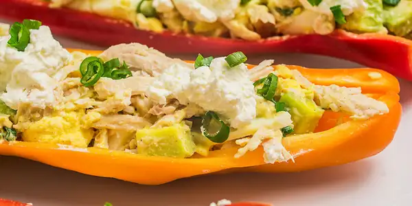 Avocado Cobb Salad Stuffed Peppers