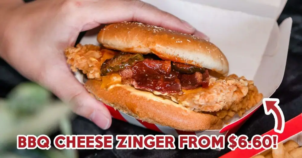 La nueva BBQ Cheese Zinger de KFC viene con queso KFC, tocino de pavo crujiente y panecillos suaves de salvado de avena.