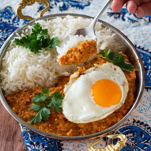 Mirza Ghasemi Persian Eggplants and Tomatoes
