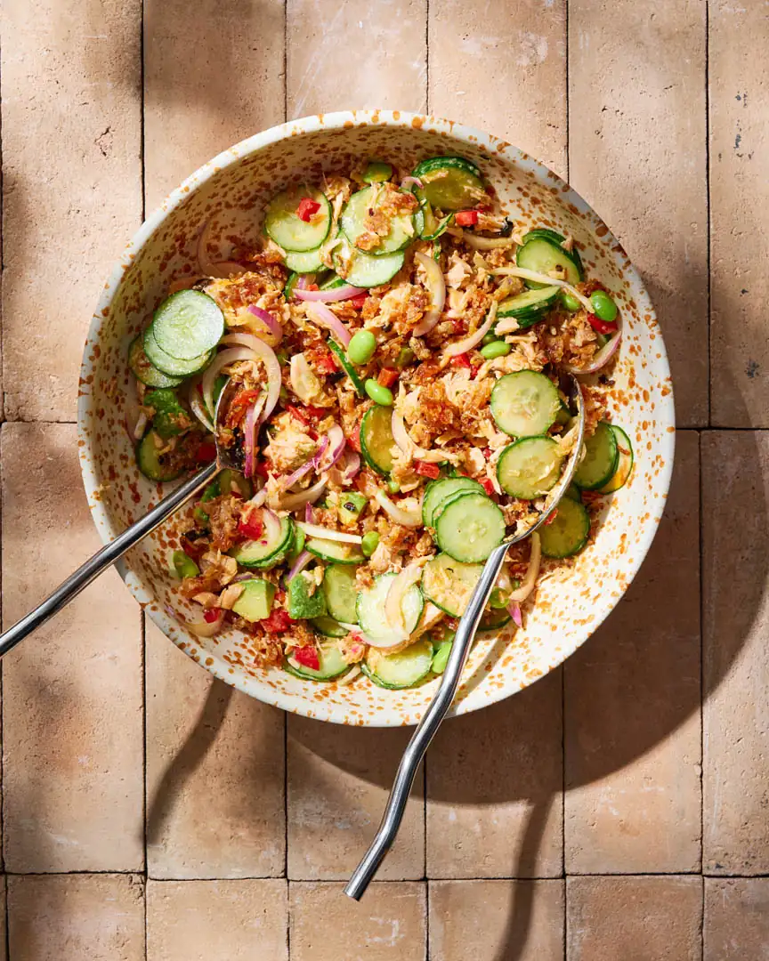 Crispy Rice Salmon Salad Recipe