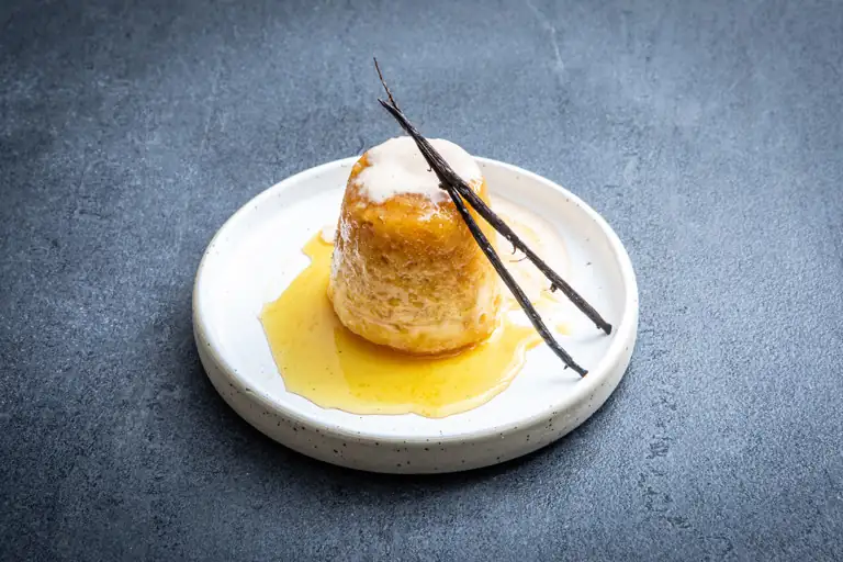 Steamed Syrup Pudding with Vanilla and Cardamom Custard Recipe