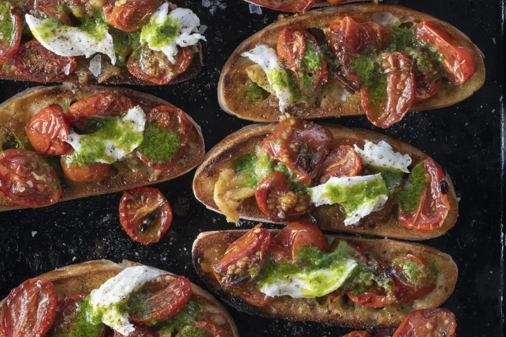 Slow-Roasted Tomato Bruschetta