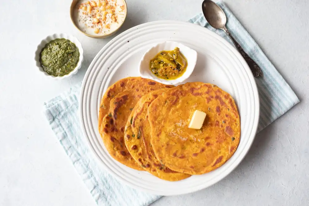 Paratha y roti de calabaza fáciles