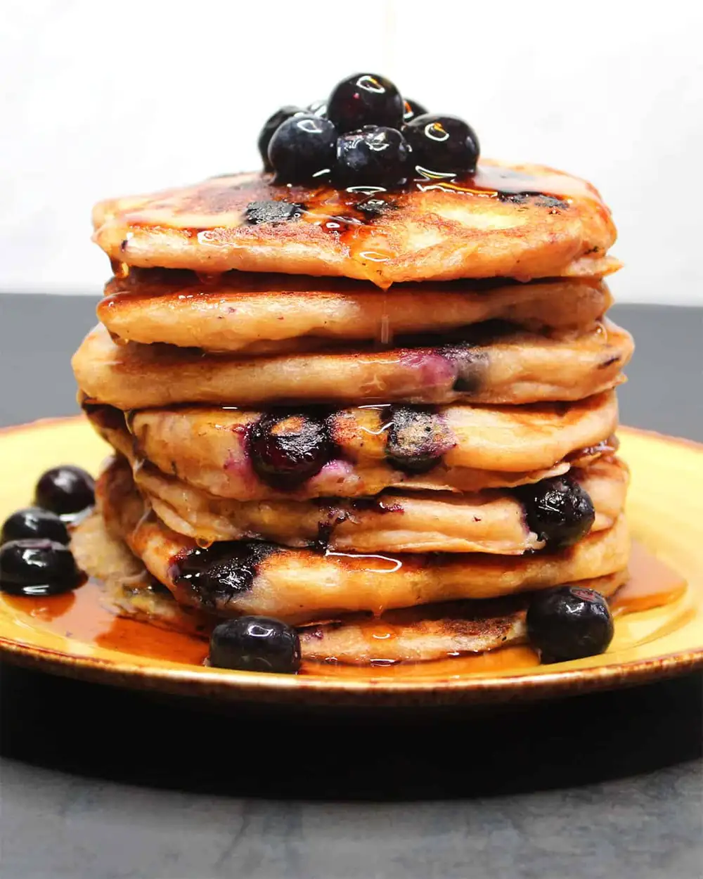Vegan Blueberry Sourdough Pancakes