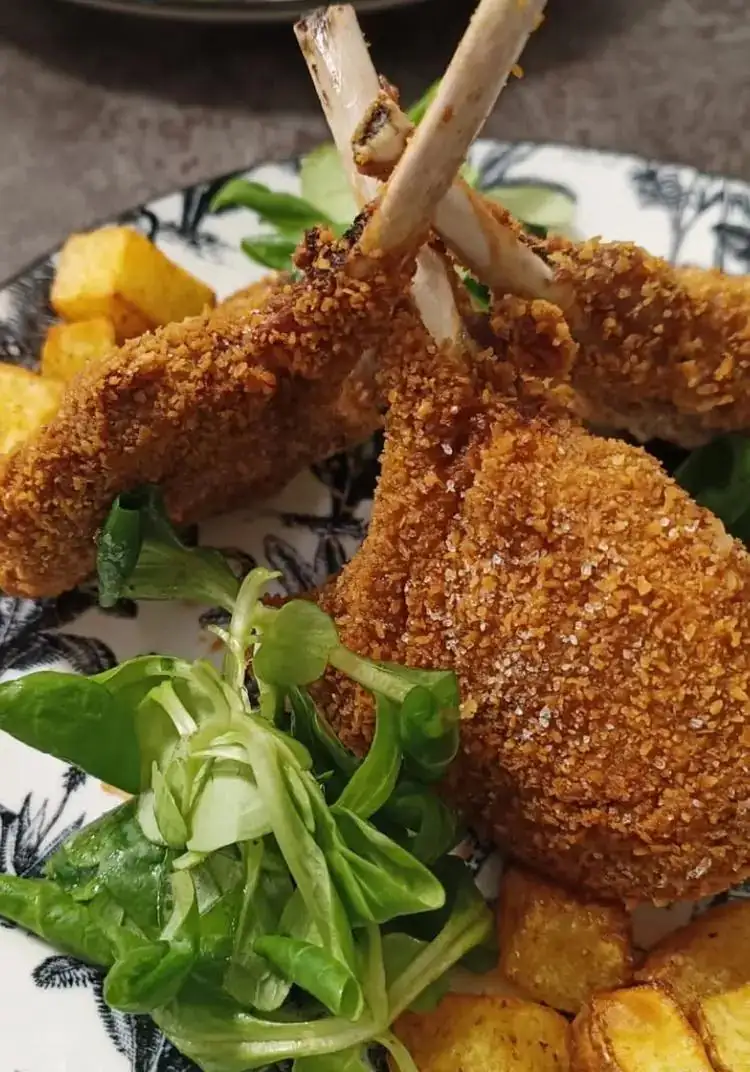 Fried lamb chops