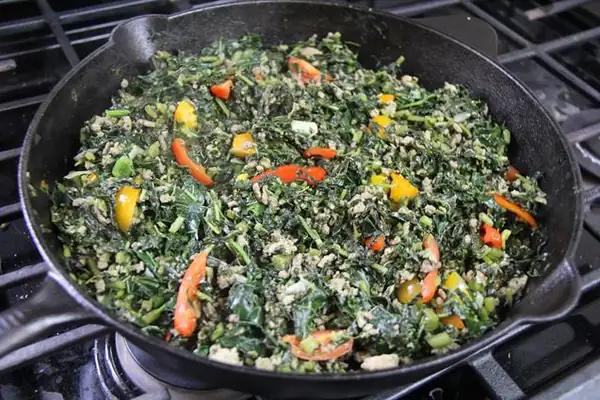 Jamaican Callaloo with Ground Turkey