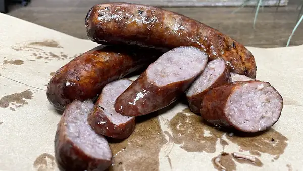 Salchichas irlandesas ahumadas con puré de patatas