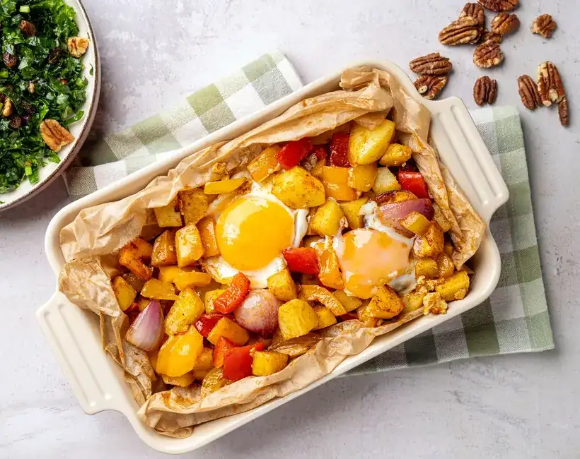 Bell pepper casserole with egg