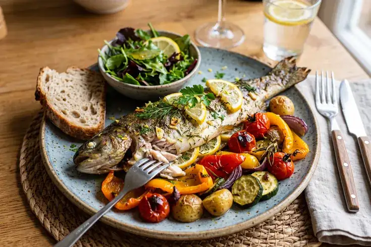 A Women's Health Dish: Fish with Vegetables for Hormonal Balance