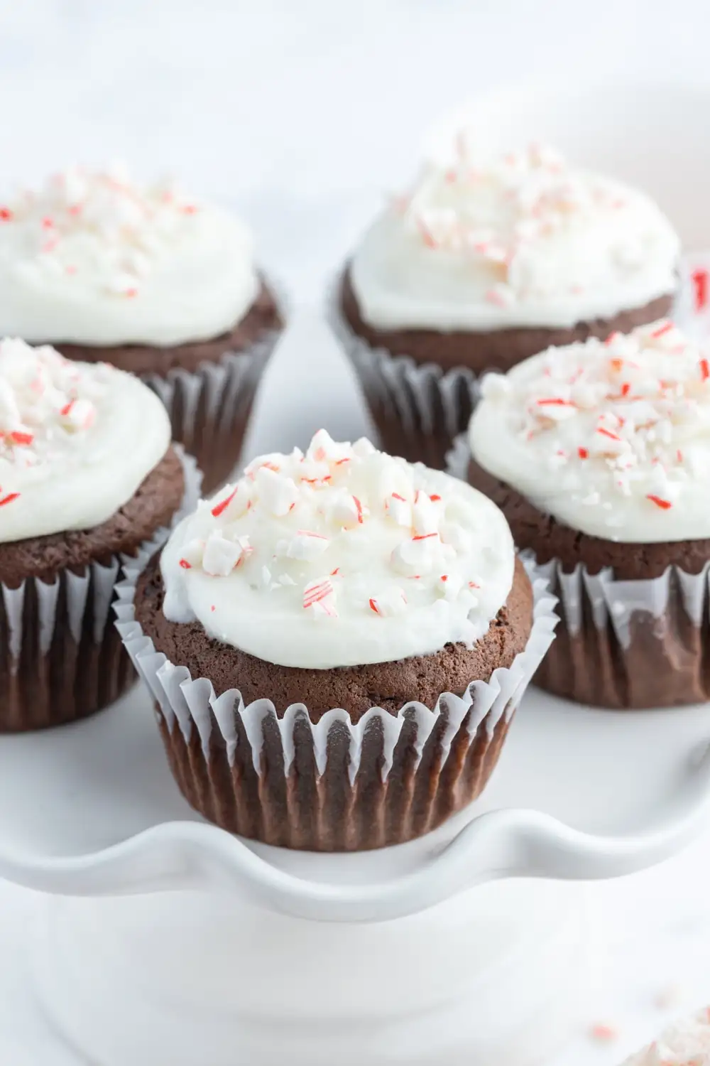 Chocolate Cupcakes with Peppermint Icing