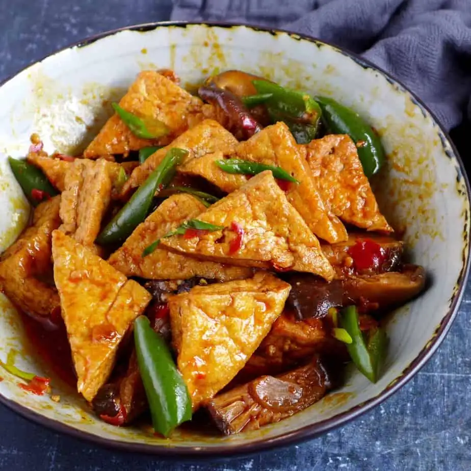 Braised Tofu Sichuan Style (家常豆腐)