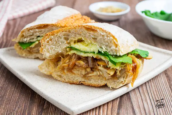 Mushroom sandwich. Easy and healthy recipe