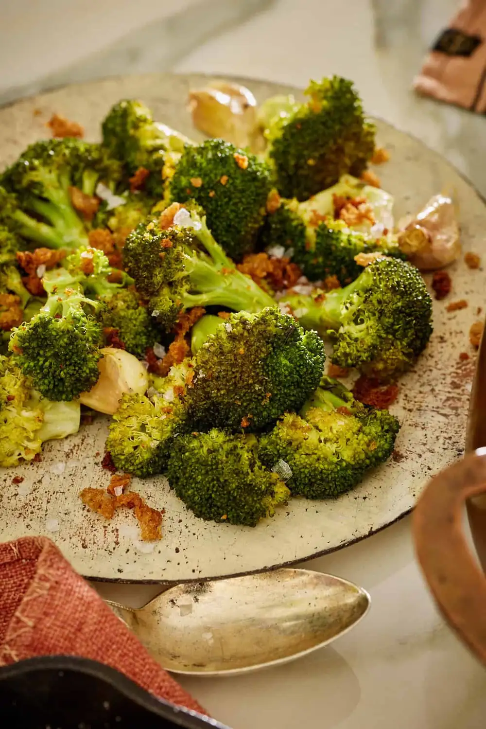 Brown Butter Roasted Garlic Broccoli