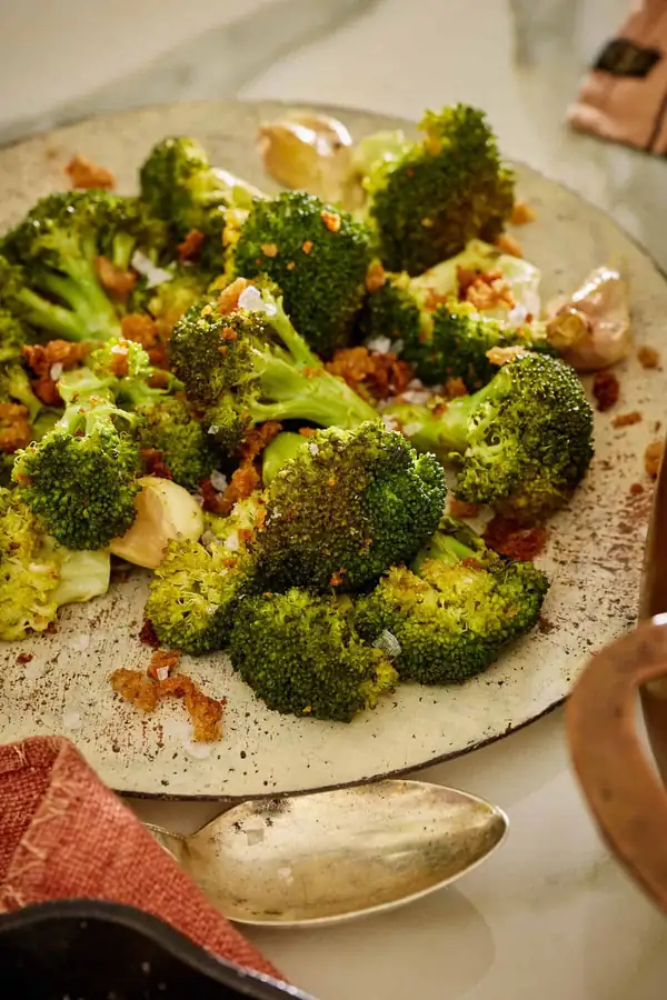 Brown Butter Roasted Garlic Broccoli
