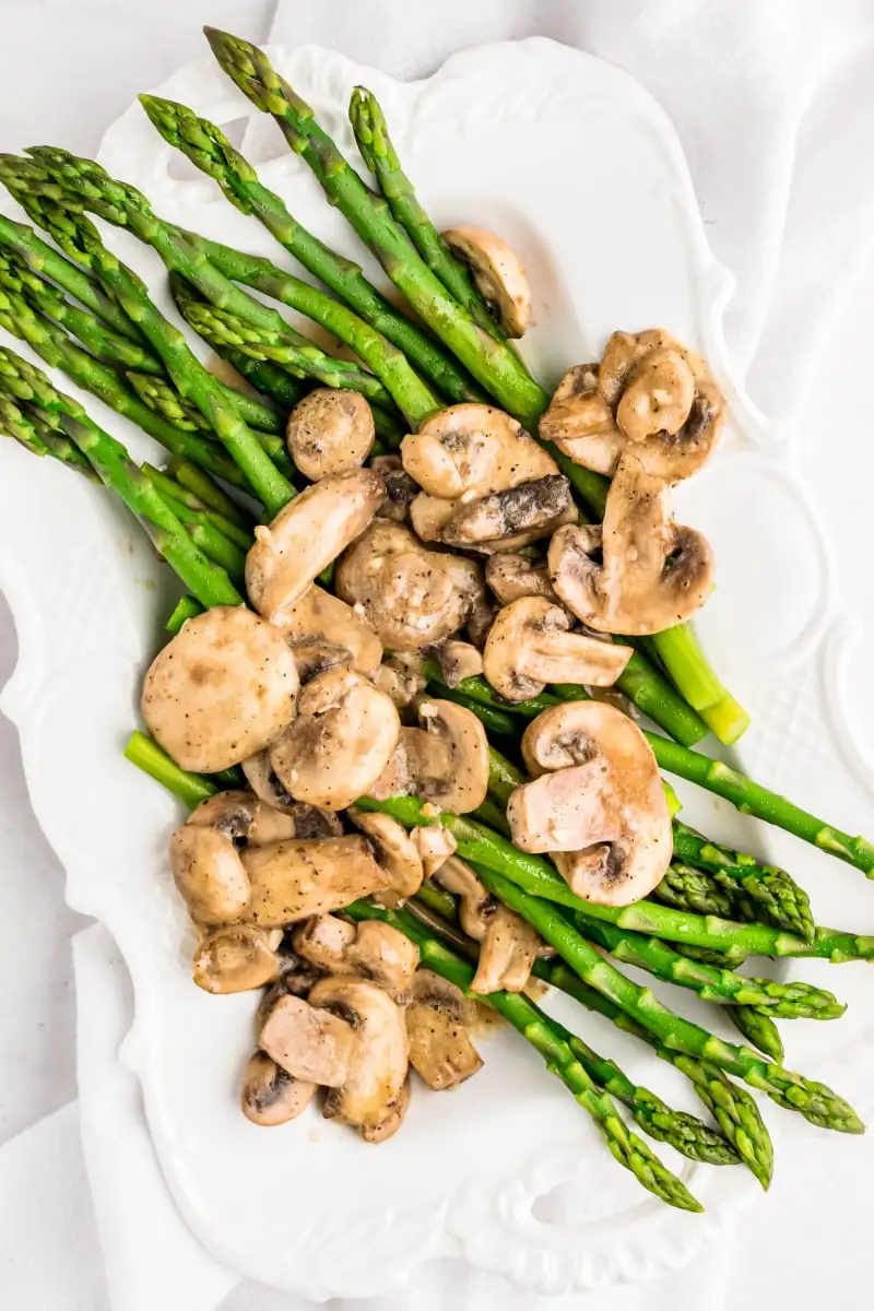 Asparagus with Garlic Mustard Sauce
