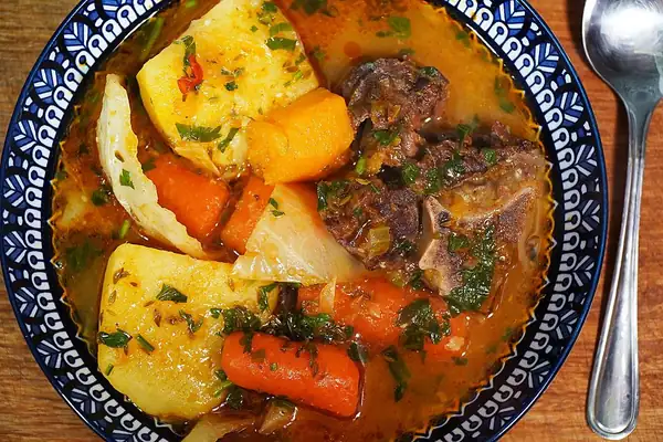 Comforting Caribbean Beef Bone Soup with Root Vegetables