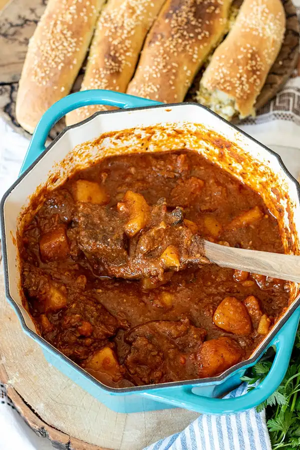 Italian Beef Stew with Roasted Mushrooms