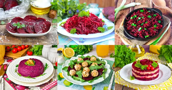 Dishes with beets