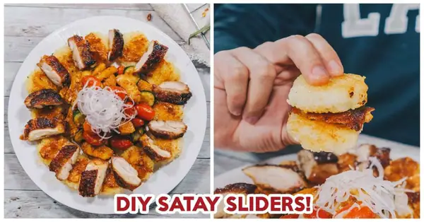 Satay Rice Sliders Recipe: Homemade Grilled Satay With Pandan Sticky Rice Burger By Chef Ming Tan