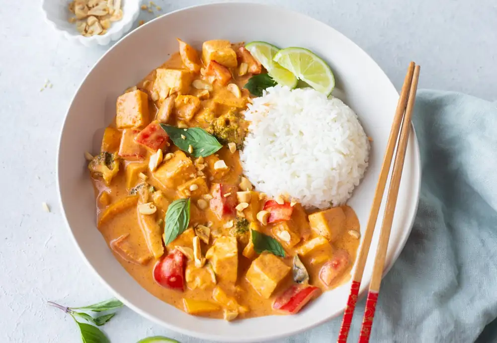 Vegan Panang Curry with Tofu & Vegetables