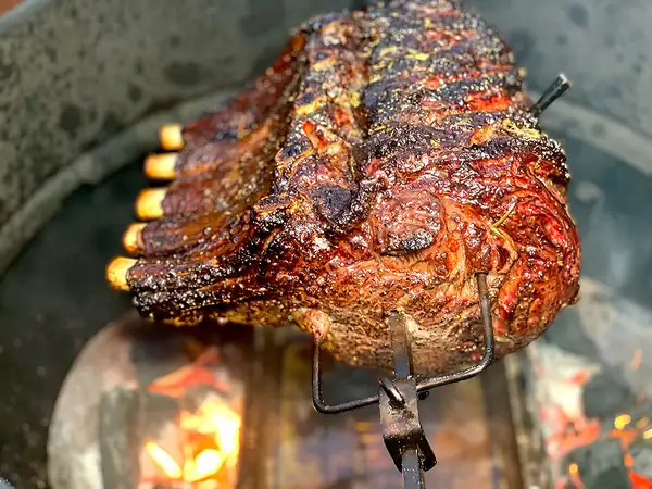 Spit-Roasted Prime Rib with Herbs