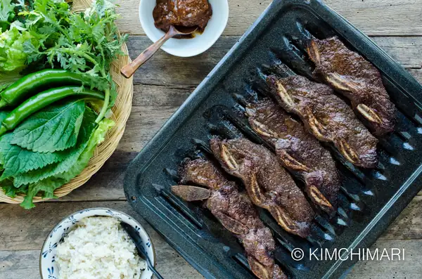 Beef Doenjang Jjigae (Soybean Paste Stew) using Restaurant Kalbi Leftovers