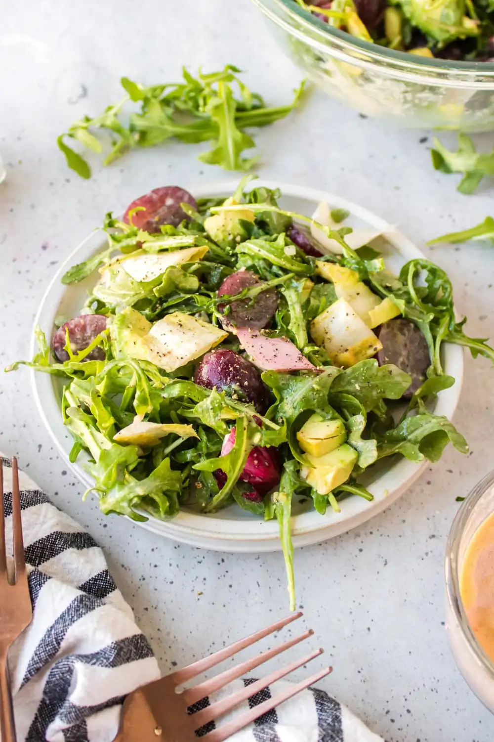 Watercress Grape Salad with Creamy Cabernet Dressing