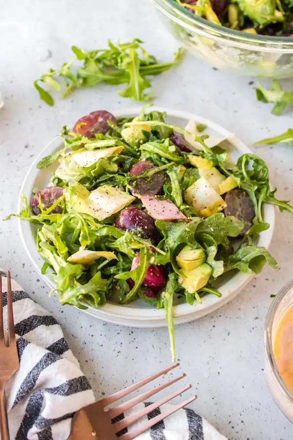 Watercress Grape Salad with Creamy Cabernet Dressing