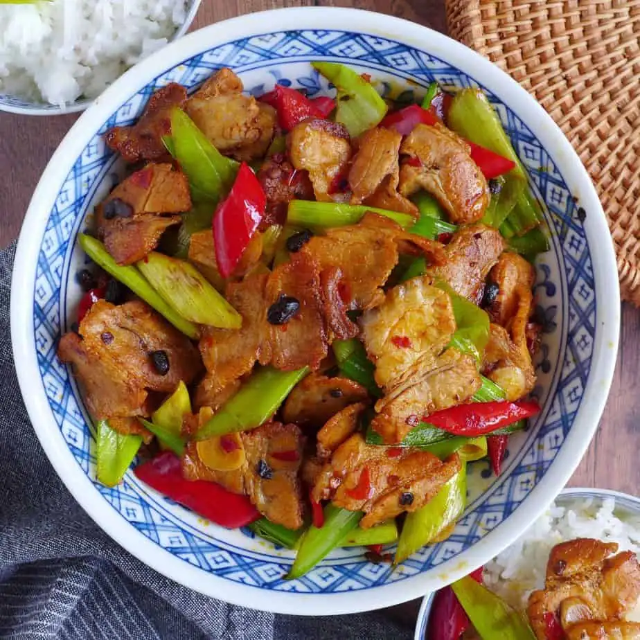 Twice-cooked pork, the fast version (回锅肉)
