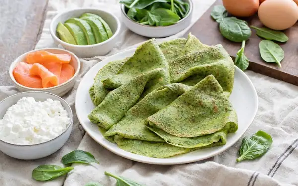 Nutritionist Anna Serra recommends this green pancake recipe for a quick and protein-rich meal