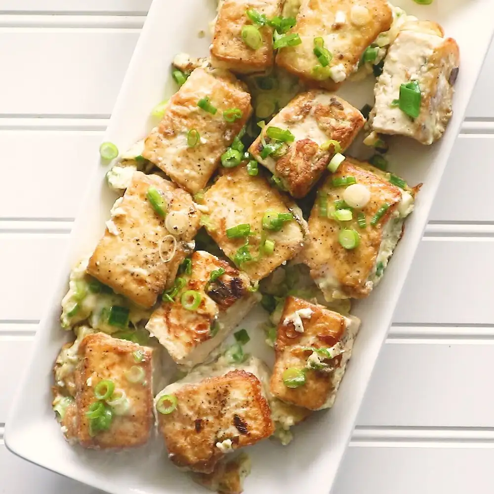 Easy Pan-Fried Tofu & Eggs (Đậu Hũ Trứng Chiên)