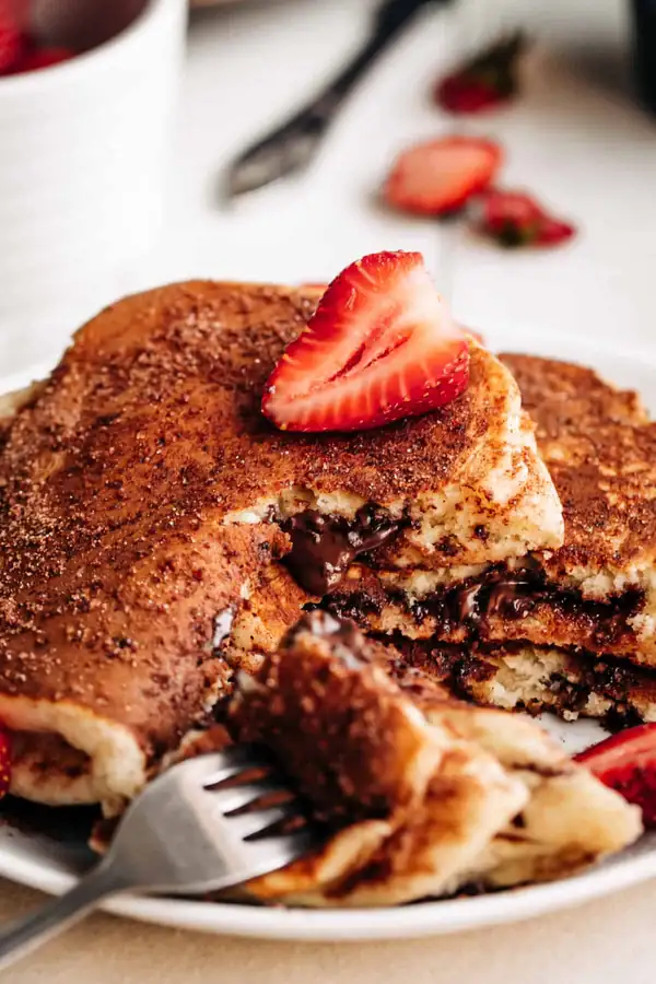 Chocolate Churro Pancakes