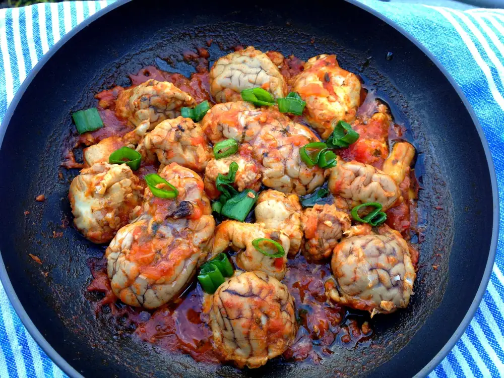 Moroccan Lamb or Calf Brain in Chermoula