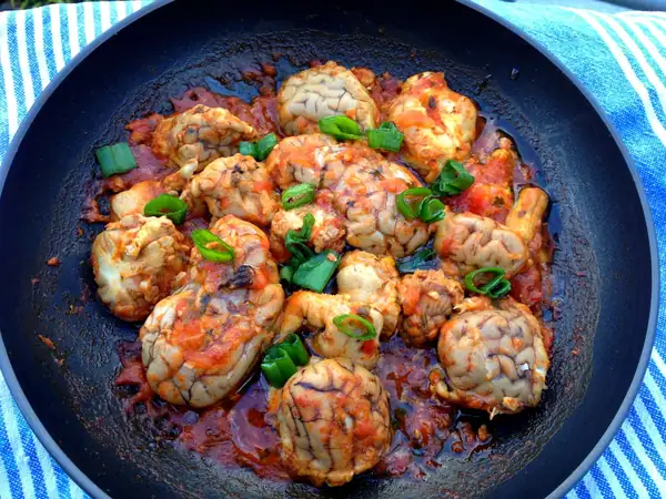 Moroccan Lamb or Calf Brain in Chermoula