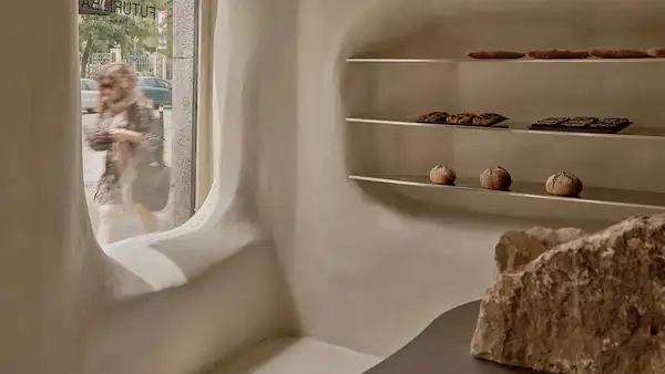 It's like a sci-fi movie meets a Mediterranean bakery