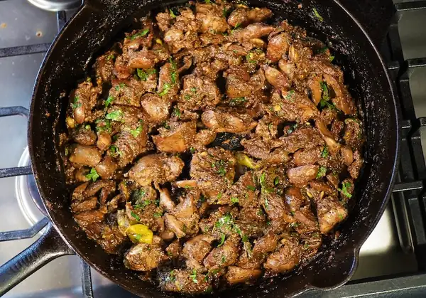 Curry Chicken Hearts And Liver