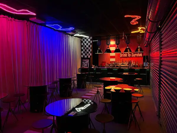 The Vibe Is on at Formula One-Themed Cocktail Spot Dryver Bar in Buckhead
