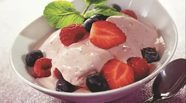Apple-lime yogurt sorbet