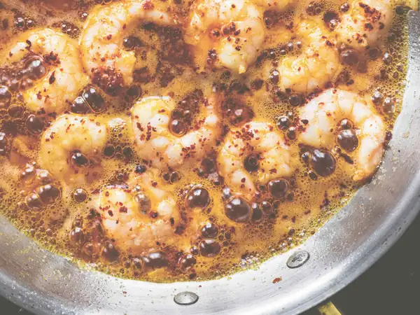 King prawns in chili butter