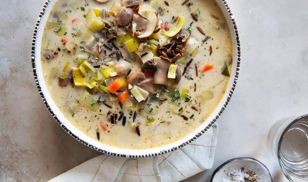 Creamy Wild Rice and Mushroom Soup