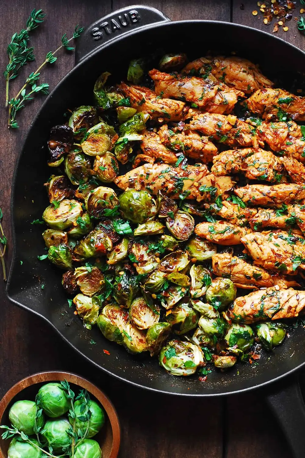 Lemon Garlic Butter Chicken and Brussels Sprouts