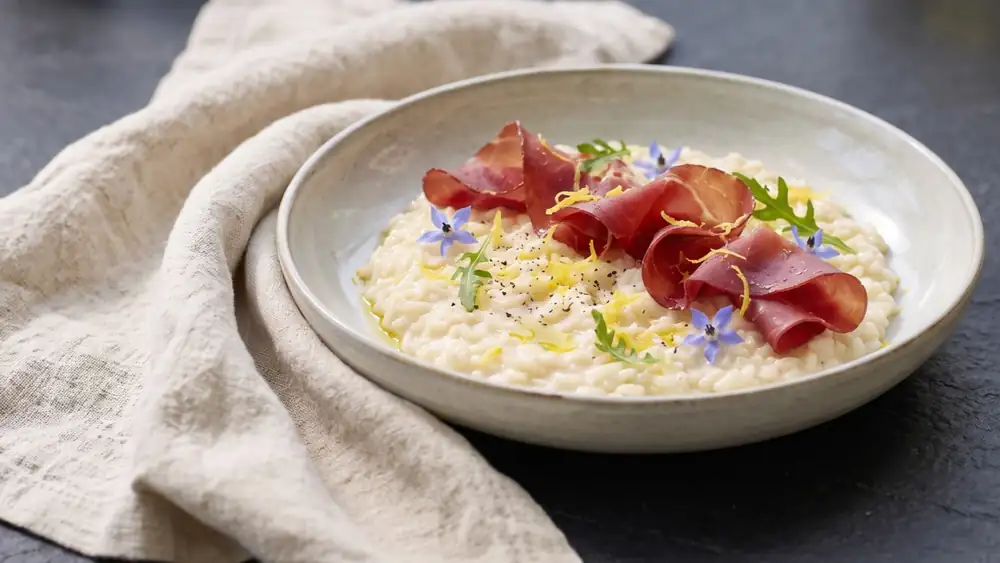 Risotto with bresaola and lemon