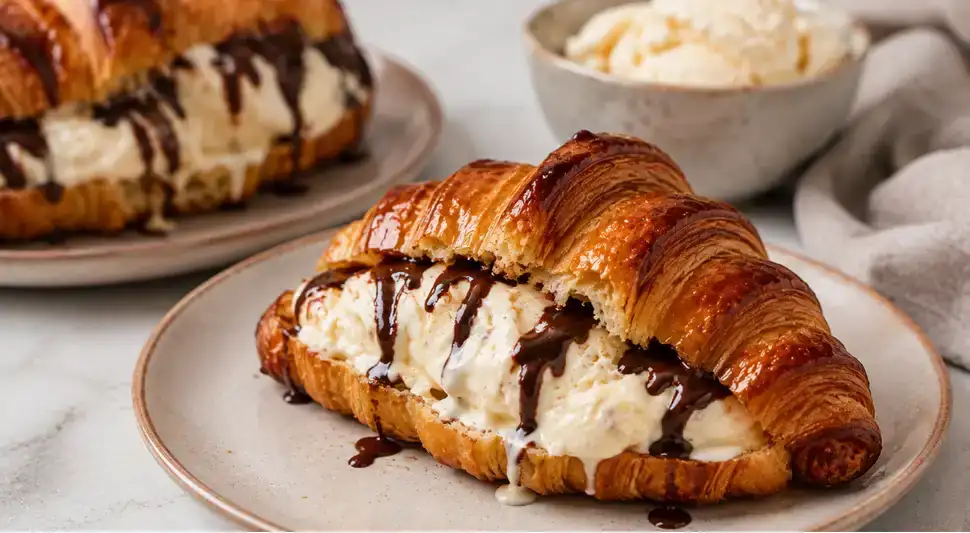 How to make the viral TikTok ice cream-filled croissant in 5 minutes