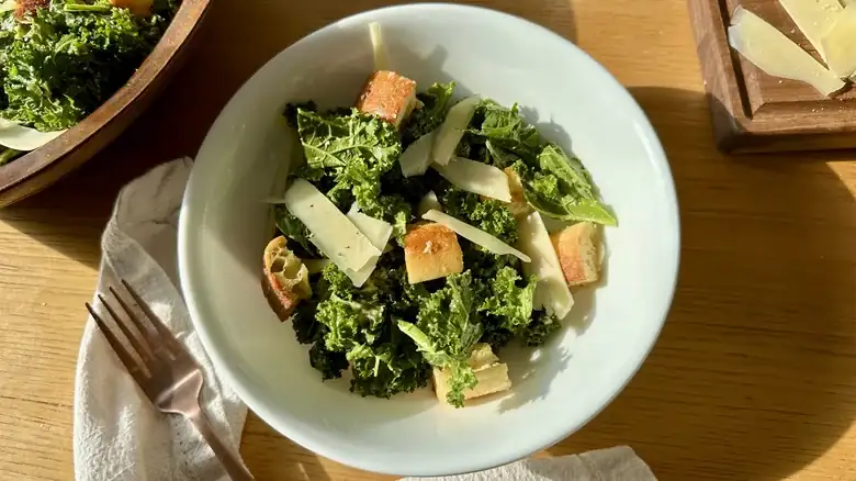 Easy Kale Caesar Salad Recipe
