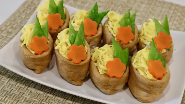 Receta de sushi Inari (versión primaveral)