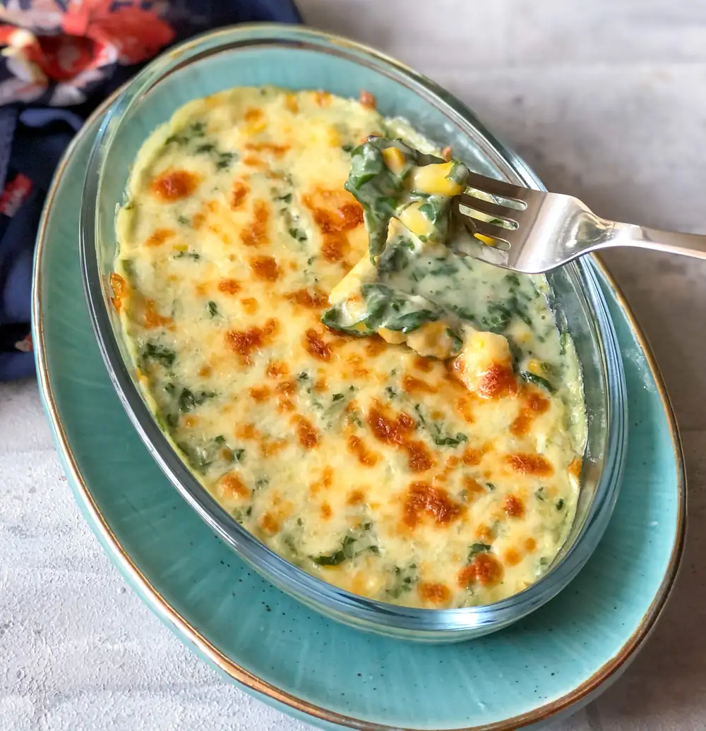 Spinach Corn Au Gratin Recipe Recipe