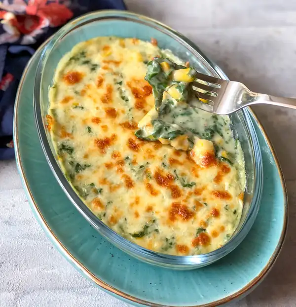 Spinach Corn Au Gratin Recipe Recipe